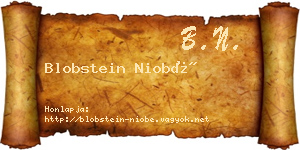 Blobstein Niobé névjegykártya